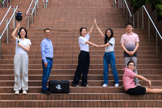 Dr Frank Xue (second from left) and the iLab team. 